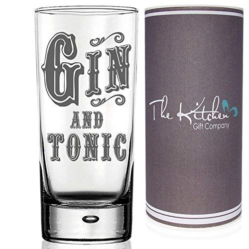 Gin & Tonic Hi Ball G&T Glass. Un regalo divertido para cualquier amante del gin tonic, el vaso de cóctel alto High Ball