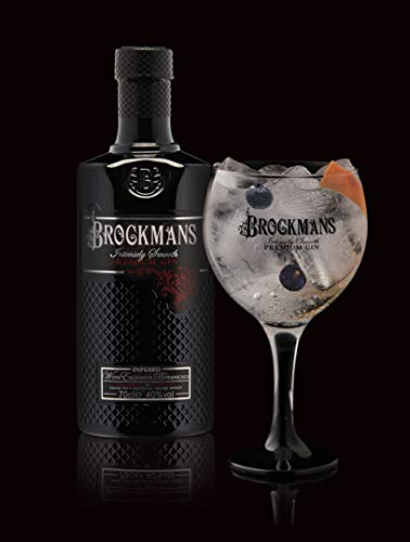 Ginebra Brockman's premium Gin - estuche de ginebra premium con Copa Brockamans de Regalo 70cl