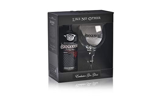 Ginebra Brockman's premium Gin - estuche de ginebra premium con Copa Brockamans de Regalo 70cl