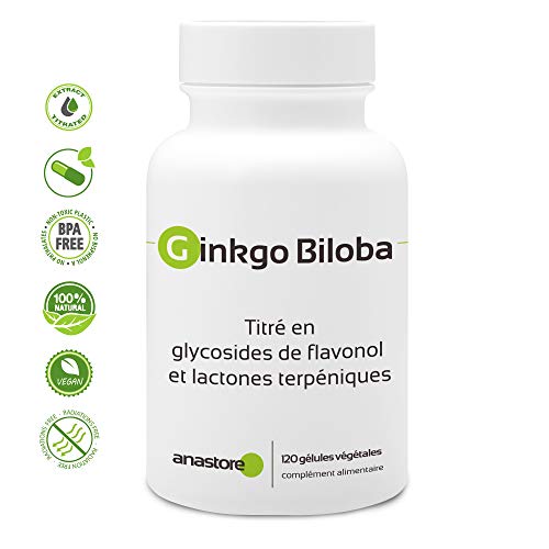 GINKGO BILOBA * 60 mg / 120 Cápsulas * Titulado al 24% min. de glucósidos de flavonol y al 6% min. de lactonas terpénicas * Cerebro