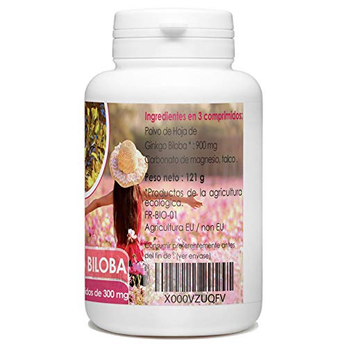 Ginkgo Biloba Orgánico - 200 comprimidos - 300 mg