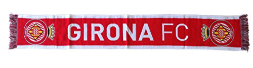 GIRONA FC Bufgir Bufanda Telar, Rojo/Blanco, 140 x 20 cm