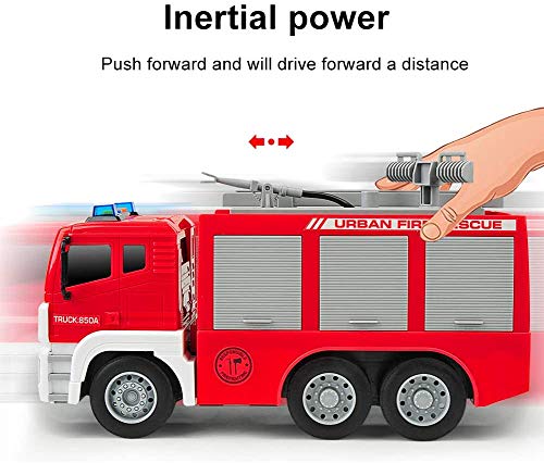 GizmoVine Coche Juguetes Camión de Bomberos,1:12 Camión de Suministro de Agua Educación Temprana Autos Juguete para Muchachas y Niño (850A)