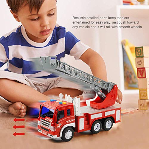 GizmoVine Coche Juguetes para 2 Años 3 Años Niños Chicos, Temprana Educación camion de Bomberos Autos Juguete Regalos para Pequeños Y Niño Navidad Cumpleaños (1PCS Camión de Bomberos)