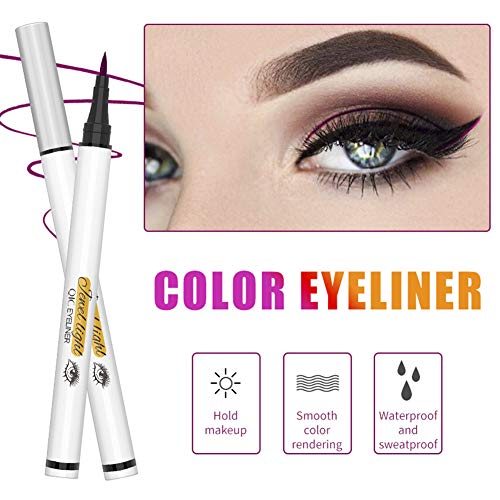 GKJ Professional Makeup Delineador De Ojos Epic Ink Liner, Punta De Pincel, Resistente Al Agua, Fórmula Vegana, Cejas Cosméticos De Maquillaje De Ojos Maquillaje,3 Piezas