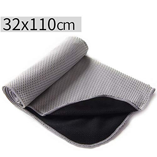GL-Ice towel Toalla de enfriamiento | Bolsa de Gimnasio Gratis | Camping, Deportes, Playa, Arena Decathlon, Toalla de Microfibra y Absorbente, Toalla de Secado rápido de Viaje 31x100cm