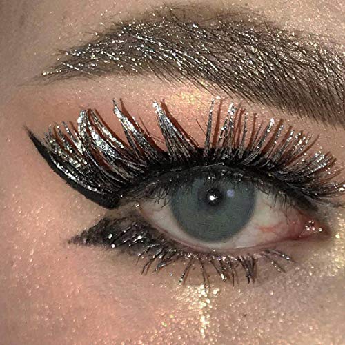 GLAMLENS lentillas de color -gris Jasmine Dark Grey + contenedor. 1 par (2 piezas) - 90 Días - Sin Graduación - 0.00 dioptrías - blandos - Lentes de contacto grises de hidrogel de silicona