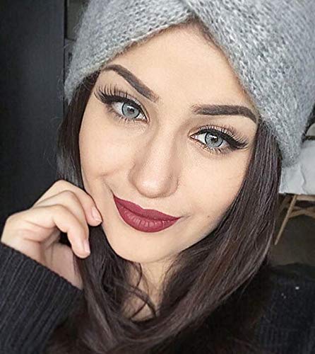 GLAMLENS lentillas de color -gris Mirel Grey + contenedor. 1 par (2 piezas) - 90 Días - Sin Graduación - 0.00 dioptrías - blandos - Lentes de contacto grises de hidrogel de silicona