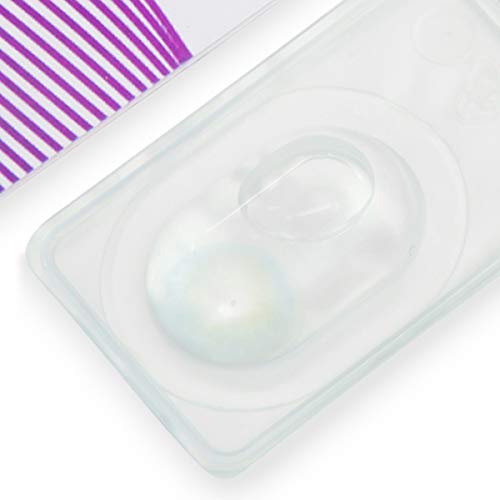 GLAMLENS lentillas de colores azules Rose Blue + contenedor. 1 par (2 piezas) - 90 Días - Sin Graduación - 0.00 dioptrías - blandos - Lentes de contacto azul de hidrogel de silicona