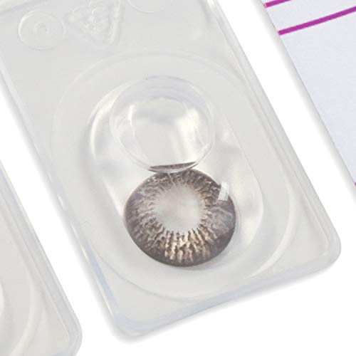 GLAMLENS lentillas de colores marrones Choco + contenedor. 1 par (2 piezas) - 90 Días - Sin Graduación - 0.00 dioptrías - blandos - Lentes de contacto marrón de hidrogel de silicona