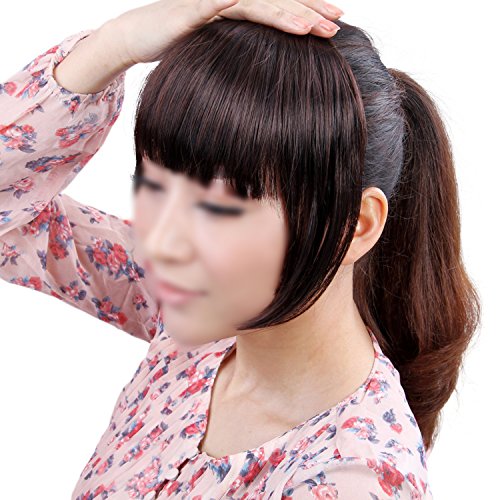 Gleader Nueva Muchacha Precioso Presilla de la Fibra la Pinza de Pelo en Frente Flequillo golpea la Extension del Pelo 35g