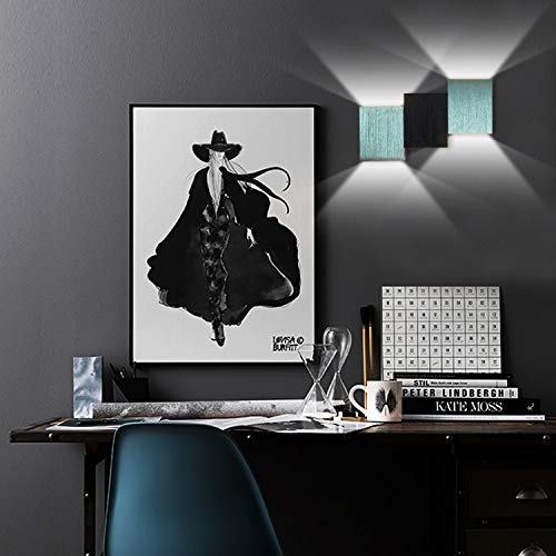 Glighone Apliques de Pared LED 6W Lámpara de Pared Interior Luz Moderna Luz de Puro Aluminio para Decoración del Hogar Dormitorio Pasillo Sala de estar Entrada, Blanco Frío