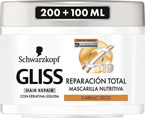 Gliss Mascarilla para el Cabello con complejo de 19 Ingredientes Activos - 300 ml