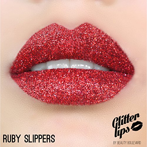 Glitter Lips by Beauty Boulevard - The #1 Exclusive Long Lasting Premium Glitter Lip Product (Ruby Slippers)