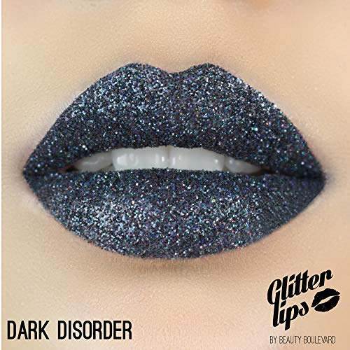 Glitter Lips (Dark Disorder-Black) by Beauty Boulevard