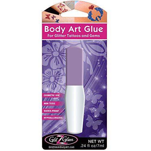 GlitZGlam Adhesivo Corporal / Adhesivo Corporal para Tatuajes de Purpurina / Tatuajes temporales