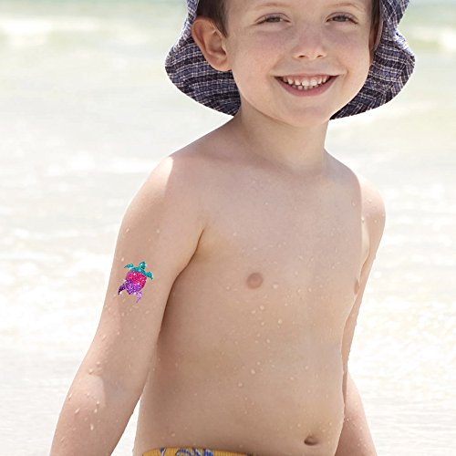 GlitZGlam Kit de Tatuajes de Purpurina Bajo el Mar - Tatuajes temporales y Body Art