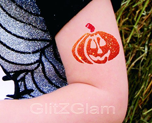GlitZGlam Kit de Tatuajes de Purpurina para Halloween - ¡Hipoalergénicos y testeados dermatológicamente!