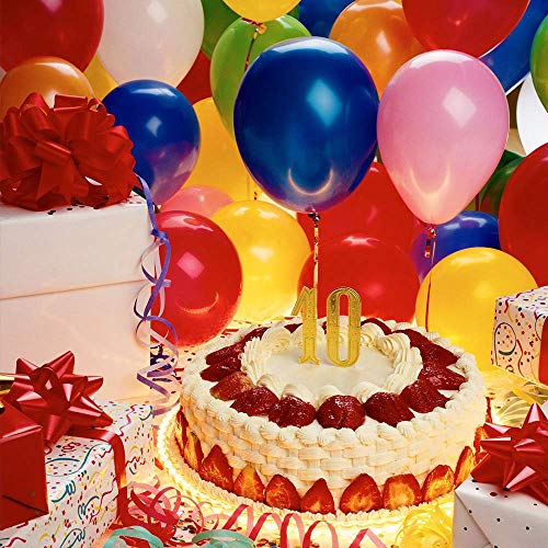 Globos de Cumpleaños, Decoracion Cumpleaños Infantil, Guirnalda Feliz Cumpleaños, Adornos Cumpleaños, Globos de Fiesta de Diversos Colores y Pompones para Niña Niño 1 año, 2 años