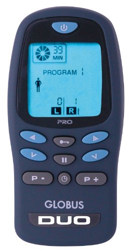 Globus Duo Pro - Estimulador Muscular electrónico (AAA, 1,5V, LCD) Azul