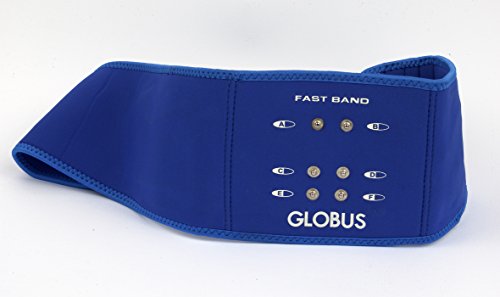 Globus G0487, Fast Band Abdominales glúteos Espalda Banda cinturón para electroestimulador Unisex Adulto Azul pequeño