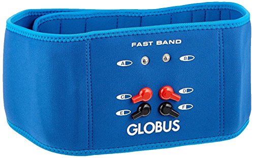 Globus G0487, Fast Band Abdominales glúteos Espalda Banda cinturón para electroestimulador Unisex Adulto Azul pequeño