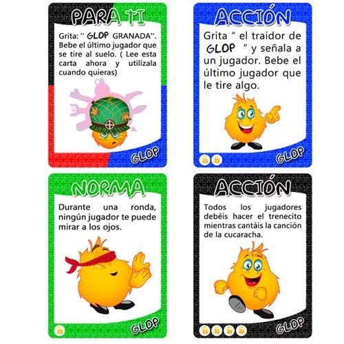 Glop 500 Cartas + App - Juegos para Beber - Juegos de Cartas para Fiestas - Juegos de Mesa - Regalos Originales