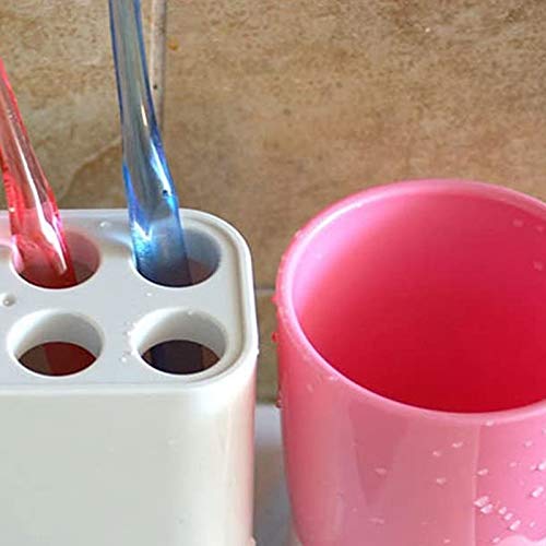 Glossia Portacepillos de Dientes Creativo y Simple Creativo Portacepillos de Dientes Set Taza de Enjuague Bucal Taza Doble Juego de Lavado Taza de Pareja