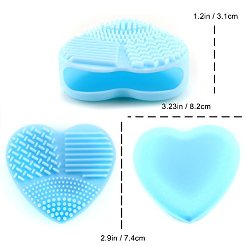 Glow Set de brochas para maquillaje (34 Piezas, Azul)