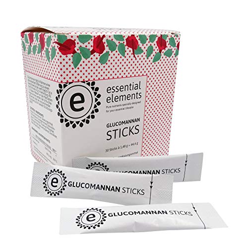 Glucomanano, 30 bolsitas, Pérdida de Peso con glucomanano de konjac, 3500 mg de glucomanano por dosis diaria, enriquecido con vitamina C, alta capacidad de hinchamiento para una saciedad rápida