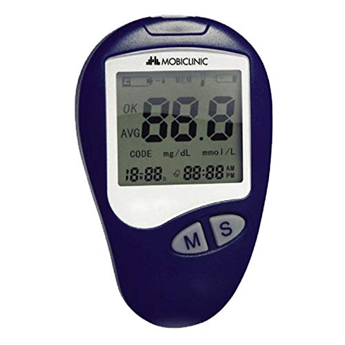 Glucómetro digital, Medidor de glucosa en sangre, Función memoria, Mobiclinic
