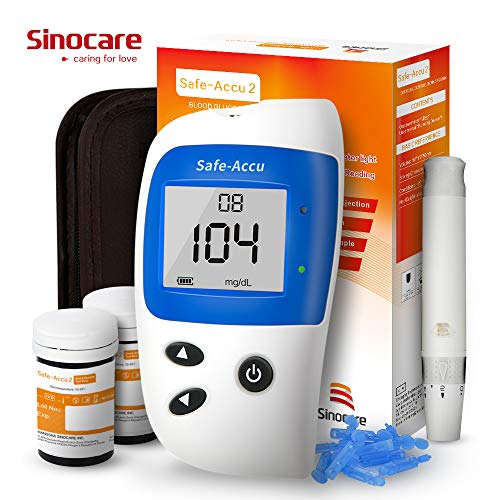 Glucosa en sangre kit de control de la diabetes kit Safe Accu2 de prueba de azúcar en sangre kit Codefree Pack 50 tiras para diabéticos-en mg/dL