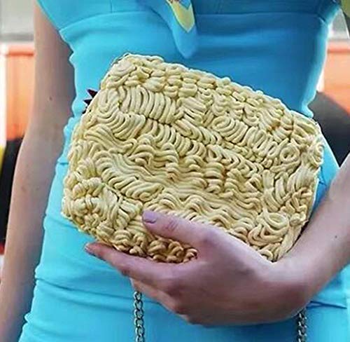 Gmgod❤️❤️❤️Bolso de hombro con cremallera Bolsa de mensajero divertida simulación instantánea fideos bolsa