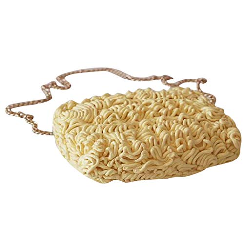 Gmgod❤️❤️❤️Bolso de hombro con cremallera Bolsa de mensajero divertida simulación instantánea fideos bolsa