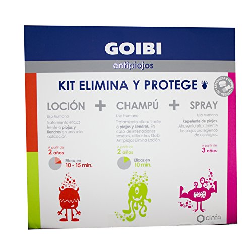 GOIBI ANTIPIOJOS KIT ELIMINA Y PROTEGE (LOCION, CHAMPU Y SPRAY)