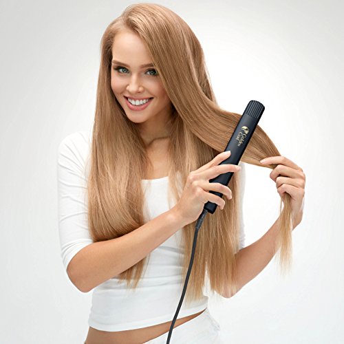 Golden Curl Plancha de Pelo Profesional GL829 para Todos los Tipos de Cabello - Garantía Increíble de 5 Años (Negro Nero)