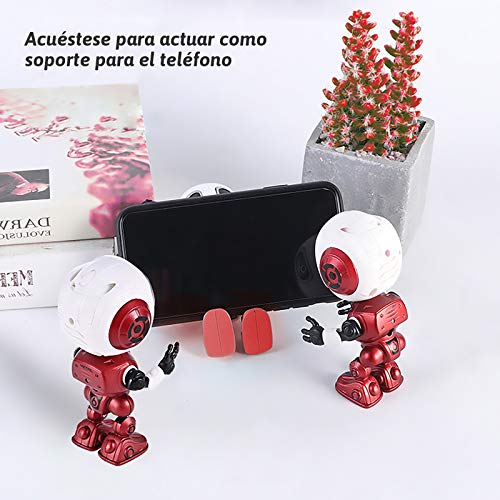 GOLDGE Mini Robot Juguete Educativo para niños, Robots Interactivos con Repite tu Voz Luces parpadeantes de Colores Regalo para Niños Toy Robot Juguete 3 a 8 años Rojo