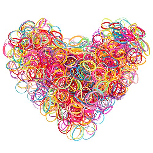 Goma de Pelo Multicolor Lazo de Pelo Elástico Banda de Goma para Niñas Bebés, 2000 Piezas
