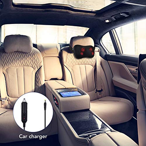 GOMAR Almohada de Masaje Masajeadores Shiatsu para Cuello Hombro Espalda Cabezales de Masaje giratorios 3D Alivio del Dolor Muscular