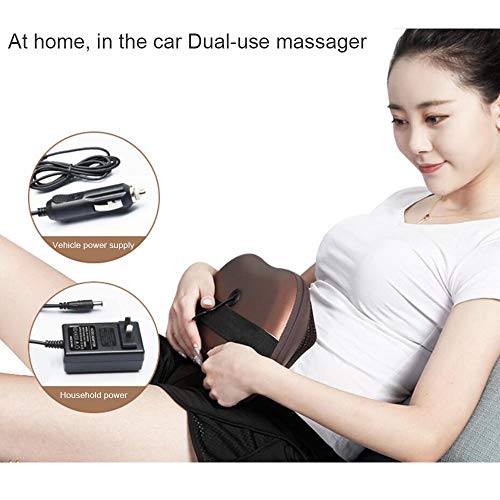 GOMAR Cojín de Masaje Shiatsu Almohada de Masaje para la Nuca Espalda Cintura 3D Masajeador de rotación Cintura y agujetas para casa Oficina y Coche