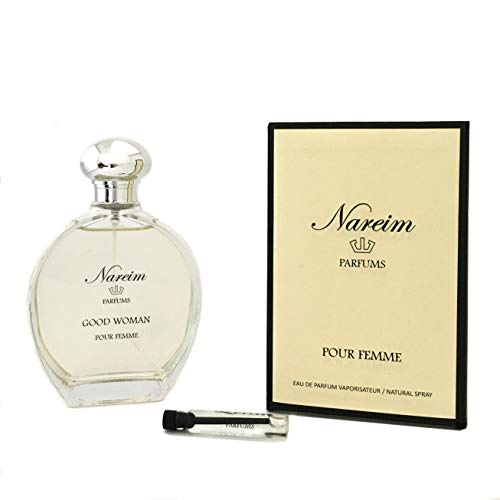 GOOD WOMAN EAU DE PARFUM 473 DE NAREIM PARFUMS - PERFUMES DE MUJER -VAPORIZADOR 100ML- PERFUME DE LARGA DURACIÓN ELABORADO CON UN ALTO PORCENTAJE DE ESENCIAS AROMATICAS - BELLEZA MUJER