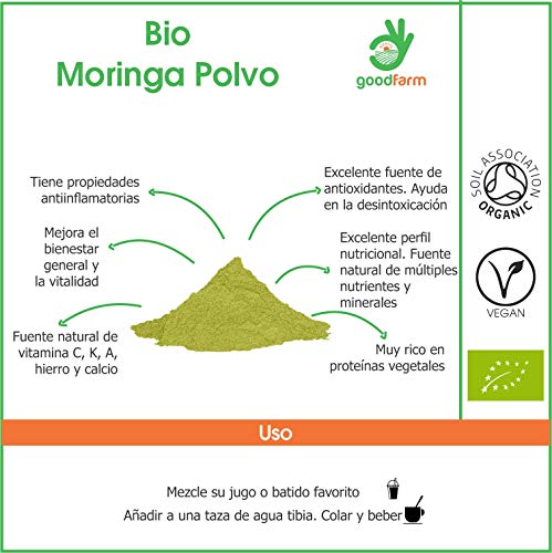 GoodFarm - Moringa ecológica en polvo, 500 g