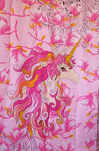 Goodforgoods Pareo Toalla Grande para la Playa y Piscina 180x100 cm XXL diseño Mandala, Elefantes, flamencos, Unicornio. (Rosa 2, 180x100 cm)