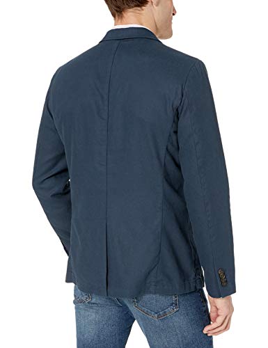 Goodthreads - Americana de lino de corte ajustado para hombre, Marino, US M (EU M)
