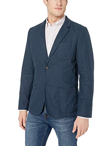 Goodthreads - Americana de lino de corte ajustado para hombre, Marino, US M (EU M)