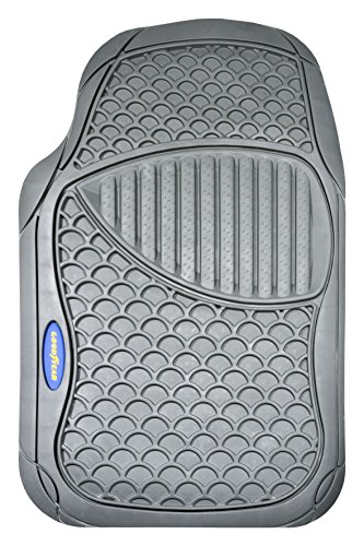 Goodyear GOD9021 Alfombra de Goma, 4 Piezas, Gris