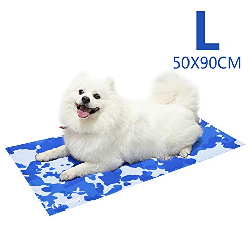 GoPetee Alfombrilla de Refrigeración para Mascotas Cama de Perro y Gato para Verano Animales Manta de Dormir Fresco Cojín