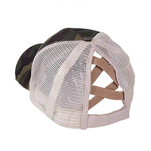 Gorra de beisbol Gorra de béisbol cola de caballo Pelo sucio sombrero for las mujeres de lavado de algodón Rebote casquillo ocasional visera del verano sombrero al aire libre ( Color : Sky Blue )