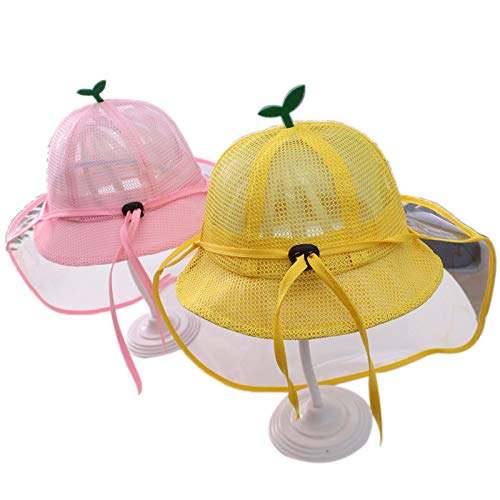 Gorro de protección infantil, sombrero de pescador, anti UV, para exterior, unisex, protección facial, antipolvo, anti vaho a 52