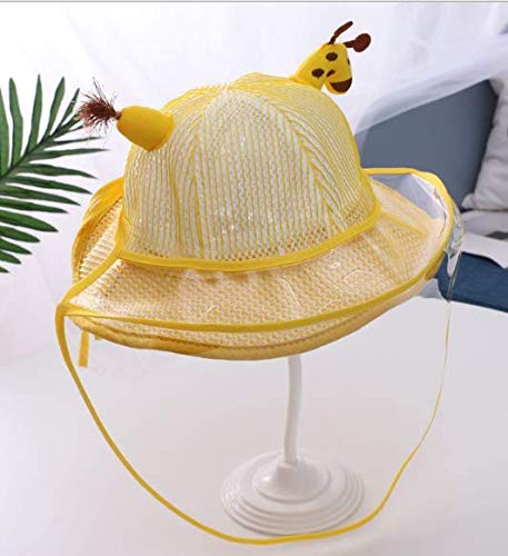 Gorro de protección infantil, sombrero de pescador, anti UV, para exterior, unisex, protección facial, antipolvo, anti vaho a 52